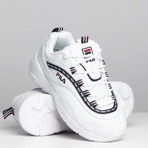Fila Ray Repeat White & Navy Sneakers
